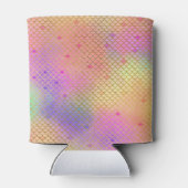 Leuke kleurrijke Ombre Pastel Zeemeermin patroon Blikjeskoeler (Achterkant)