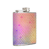 Leuke kleurrijke Ombre Pastel Zeemeermin patroon Heupfles (Rechts)