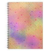 Leuke kleurrijke Ombre Pastel Zeemeermin patroon Notitieboek (Voorkant)