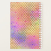 Leuke kleurrijke Ombre Pastel Zeemeermin patroon Planner (Achterkant)