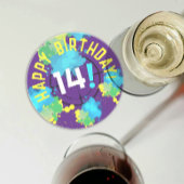 Leuke Kleurrijke Paintball Doel Spletters Pistool  Zandsteen Onderzetter