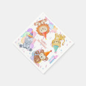 Leuke kleurrijke Party Dieren Safari Verjaardag Servet (Hoek)