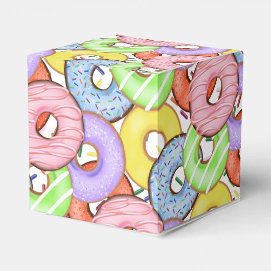 Leuke kleurrijke Pastel Donuts verjaardag Bedankdoosjes (Achterkant)