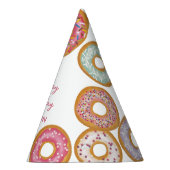 Leuke kleurrijke pastel donuts verjaardag feesthoedjes (Rechts)