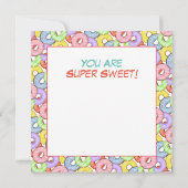 Leuke kleurrijke Pastel Donuts verjaardag Kaart (Achterkant)