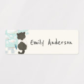 Leuke Kleurrijke Pet Cats School kinderopvang Labels (Design 1)
