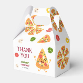 Leuke kleurrijke Pizza Party Kids Verjaardag Bedankdoosjes