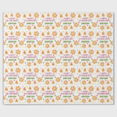 Leuke kleurrijke Pizza Party Kids Verjaardag Cadeaupapier (Vlak)