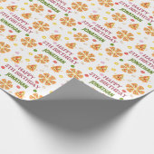 Leuke kleurrijke Pizza Party Kids Verjaardag Cadeaupapier (Hoek)