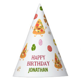 Leuke kleurrijke Pizza Party Kids Verjaardag Feesthoedjes