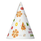 Leuke kleurrijke Pizza Party Kids Verjaardag Feesthoedjes (Links)