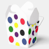 Leuke kleurrijke polka dot bedankdoosjes (Geopend)