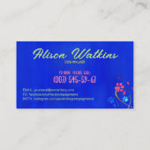 Leuke kleurrijke poot prints trail - Dog Walker Visitekaartje (Achterkant)