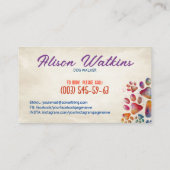 Leuke kleurrijke pootafdrukken visitekaartje (Achterkant)