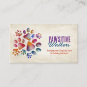 Leuke kleurrijke pootafdrukken visitekaartje (Voorkant)