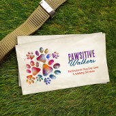 Leuke kleurrijke pootafdrukken visitekaartje