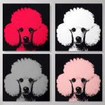 Leuke & kleurrijke Pop Art Poedels Schuimkern Fototegel<br><div class="desc">Leuke & kleurrijke Pop Art Poedels Foto Tegel</div>