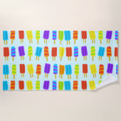 Leuke kleurrijke Popsicles zomertraktatie Strandlaken (Voorkant)