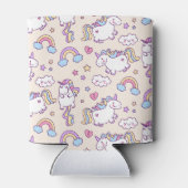 Leuke & Kleurrijke Regenbogen en Eenhoorns Koelbox Blikjeskoeler (Achterkant)