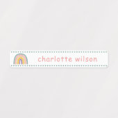 Leuke Kleurrijke Regenboog Aangepaste Naam Sticker (Design 1)