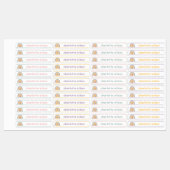 Leuke Kleurrijke Regenboog Aangepaste Naam Sticker (Vel)