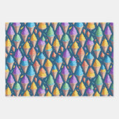 Leuke kleurrijke regenboog ijs kegels zomer Bday Inpakpapier Vel (Voorkant)