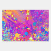 Leuke kleurrijke regenboog Spletters Verjaardag Inpakpapier Vel (Voorkant)