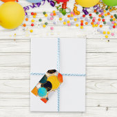 Leuke kleurrijke retro Abstracte Happy Birthday Cadeaulabel