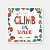 Leuke kleurrijke Rock Climb Mountain Adventure ges Servet (Voorkant)