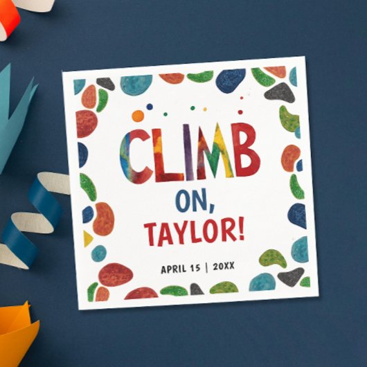 Leuke kleurrijke Rock Climb Mountain Adventure ges Servet