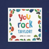 Leuke kleurrijke rock klim adrenaline borstel typo servet