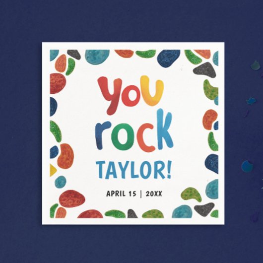 Leuke kleurrijke rock klim adrenaline borstel typo servet