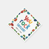 Leuke kleurrijke rock klim adrenaline borstel typo servet (Hoek)