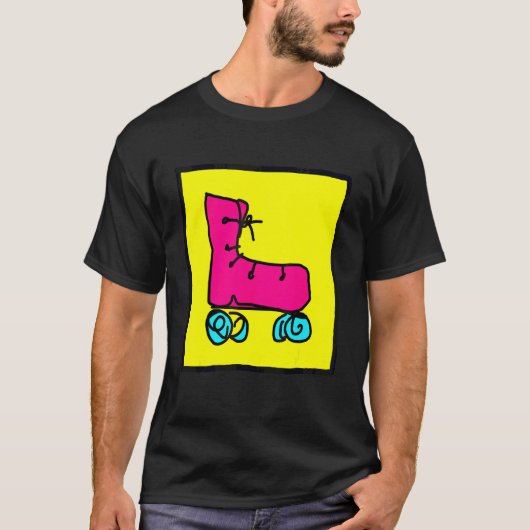 Leuke Kleurrijke Roller Skates T-shirt (Voorkant)