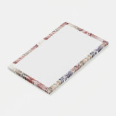 Leuke kleurrijke roze blauwe bloemen post-it® notes (Schuin)