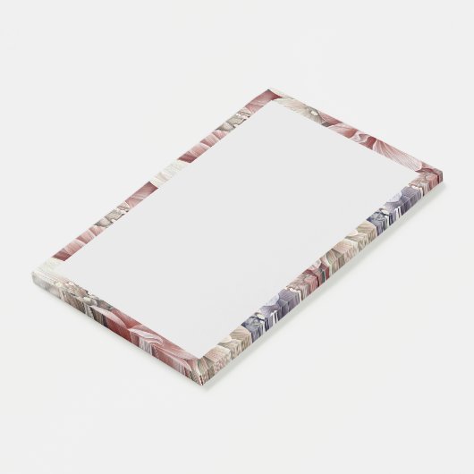 Leuke kleurrijke roze blauwe bloemen post-it® notes (Schuin)