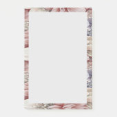 Leuke kleurrijke roze blauwe bloemen post-it® notes (Voorkant)