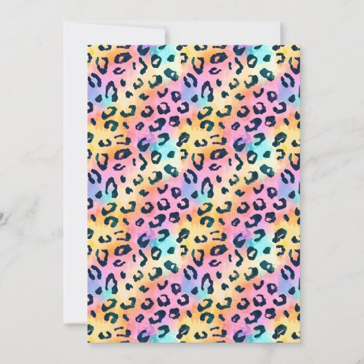 Leuke kleurrijke Safari Calling Party Dieren Verja Kaart (Achterkant)