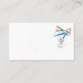 leuke , kleurrijke schaar - kunst op witte toneel visitekaartje (Achterkant)