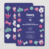 Leuke kleurrijke Schattigee hond verjaardagsfeestj Kaart (Voorkant / Achterkant)