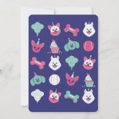 Leuke kleurrijke Schattigee hond verjaardagsfeestj Kaart (Achterkant)