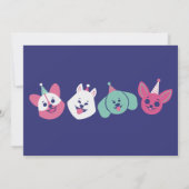 Leuke kleurrijke Schattigee hond verjaardagsfeestj Kaart (Achterkant)