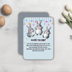 Leuke kleurrijke Schattigee Hoppers Bunny Baby sho Informatiekaartje