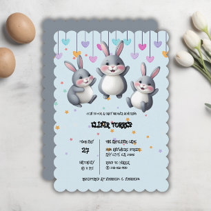 Leuke kleurrijke Schattigee Hoppers Bunny Baby sho Kaart