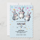 Leuke kleurrijke Schattigee Hoppers Bunny Baby sho Kaart (Voorkant)