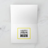 Leuke kleurrijke schedel verjaardag Kaart (Binnen)