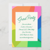 Leuke kleurrijke script vet regenboog afstudeerfee kaart (Voorkant)