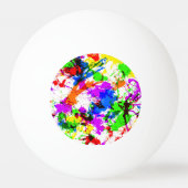 Leuke kleurrijke spatverf ontwerp pingpongbal (Achterkant)