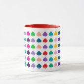 Leuke, kleurrijke speelkaarten 'Spades Suit patroo Mok (Midden)