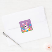 Leuke Kleurrijke Speelse Paashaas Eieren Stickers (Envelop)